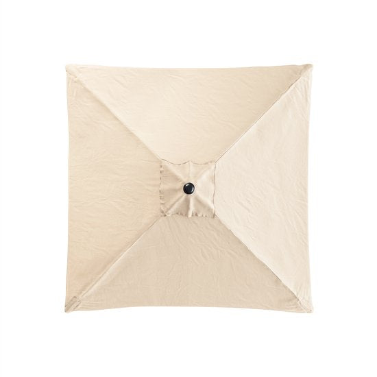 Tristar Stabsonnenschirm – quadratisch – 200 x 200 cm – Balkon & Garten – neigbar – inkl. Schutzhülle – PA-7902 – Beige