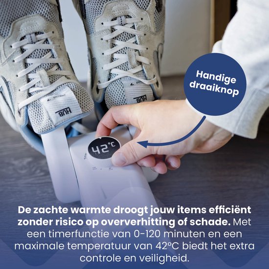 Nexxt Kompakter elektrischer Schuhtrockner – Schuhauffrischer – Shoe Dryer – Tötet Bakterien ab und beugt Gerüchen vor – Max. 42 °C – 150 W