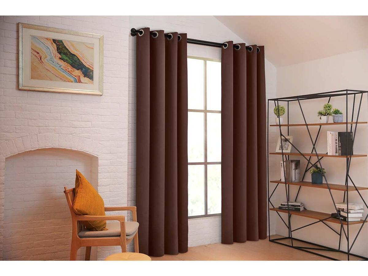 Larson Verdunkelungsvorhang – Lichtundurchlässig und wärmeisolierend – Maße 150 x 250 cm – Schwarz