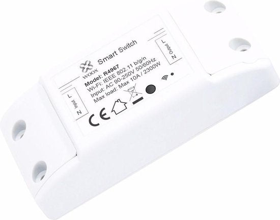 WOOX R4967 Smart WiFi Schalter powered by TUYA, 10A, 2300W, 100-240VAC 50-60Hz, Wi-Fi