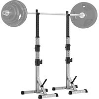 Verstellbares Squat-Rack 135,5–190,5 cm mit Gewichtsablagen und Sicherheitsbügeln 300 kg