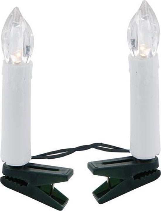 Home & Styling LED Kerzenlichter Lichterkette - 12,2 m - 150 LED - Timer - IP44 - Creme