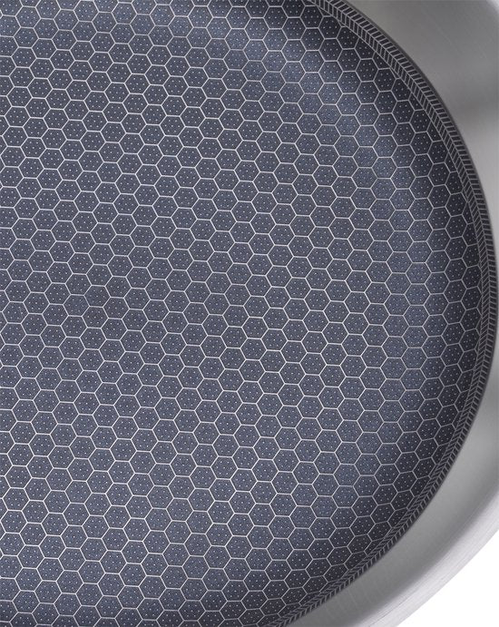 Resto Altair Bratpfanne - Ø26 cm - Dreischicht-Edelstahl - Wabenförmige Antihaftbeschichtung - Induktion - Backofenfest