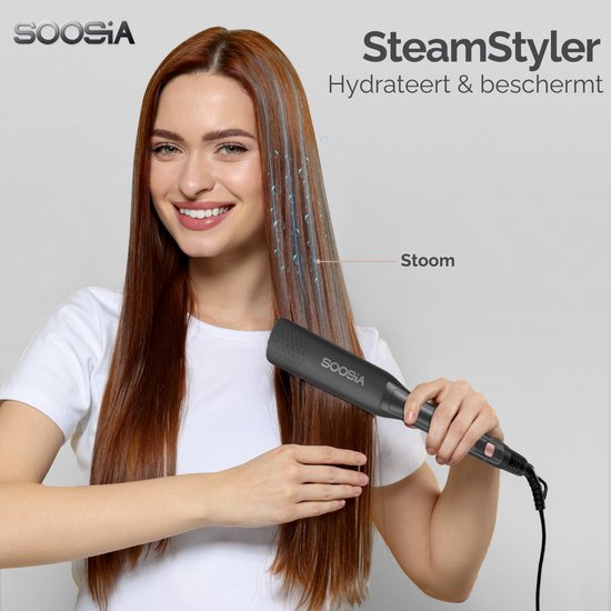 Soosia SteamStyler - Dampfglätter & Lockenstab - Dampftechnologie - einstellbar 100°C bis 230°C