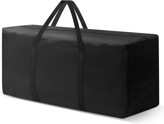 Kissensack für Gartenkissen XXL - Gartenmöbelhülle - Gartenmöbel-Aufbewahrungshülle - Wasserdichte Schutzhülle - Abdeckungen für Gartenmöbel - UV-Schutz - Wetterfest - Schwarz