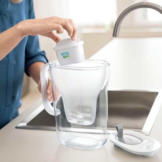 BRITA – Wasserfilterkanne – Style Cool – 2,4 l – Grau – inkl. 1 MAXTRA Pro All-in-1-Filterkartusche – mit Cashback (nur in Belgien – bis zu 10 € Rückerstattung)