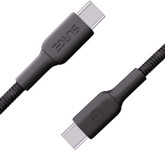 Surge USB C auf USB C Kabel - 100W - 2 Meter Ladekabel - Schnellladegerät mit 15% Kevlar - Geeignet für Samsung / MacBook / iPhone 15 und 16 / iPad Pro, u.a.