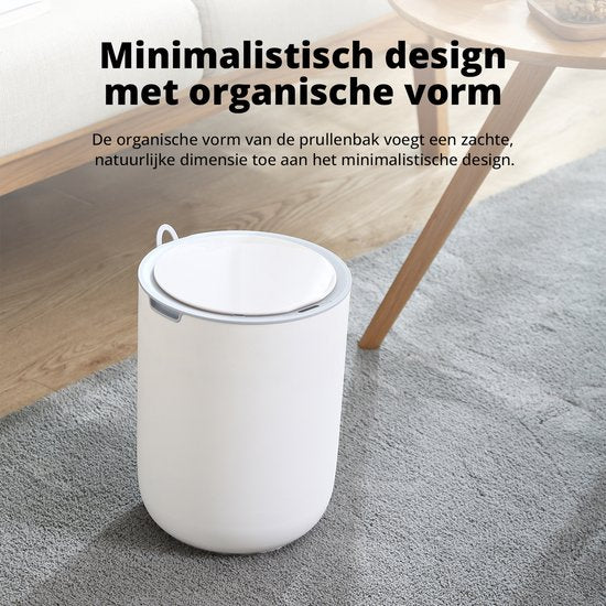 H&C Mülleimer - Sensor - Wasserdicht - 8L - 22 x 22 x 22cm - Weiß