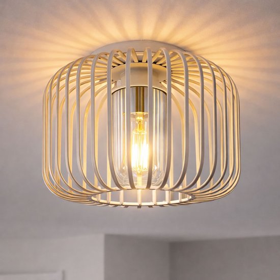 Deckenleuchte – beige – ALFRED – Metall – Ø 28 cm – E27 – 15758D – Globo