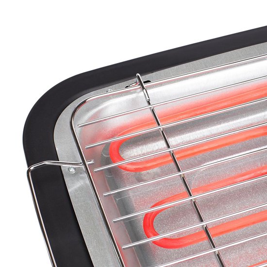 Tristar BQ-2883 Elektrogrill mit Standfuß - Stand- & Tischgrill - 2000W - Schwarz - Perfekt für Balkon oder Camping