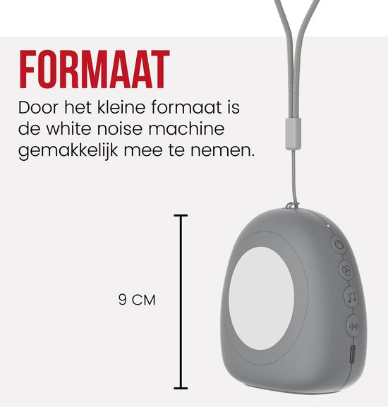 Weißes Rauschen Maschine - Schlafhilfen - Weißes Rauschen - Baby Schlafhilfe - Drop - Grau