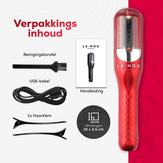 La Nou® Splitterentferner - Inkl. Zubehör - Rot