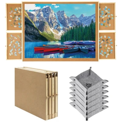 DIYDash Puzzletisch XXL - Zusammenklappbar - 1500 Teile - 89 x 68,7 cm