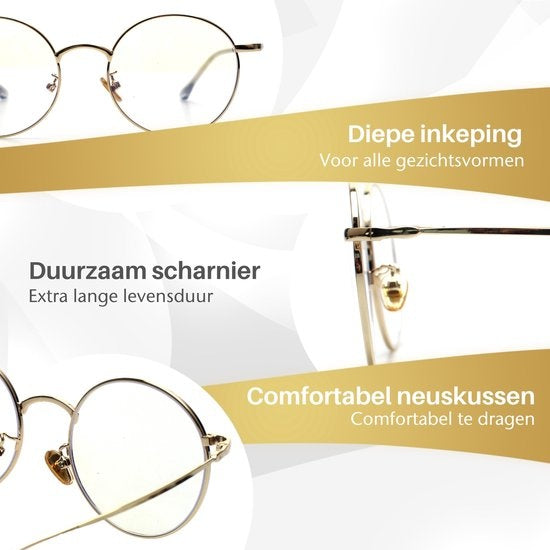 LC Eyewear Computerbrille - Blaulichtbrille - Displaybrille - Metall - Unisex - Gold