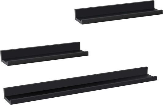 WOLTU Bilderrahmen-Regal, 3er-Set – Schwarz