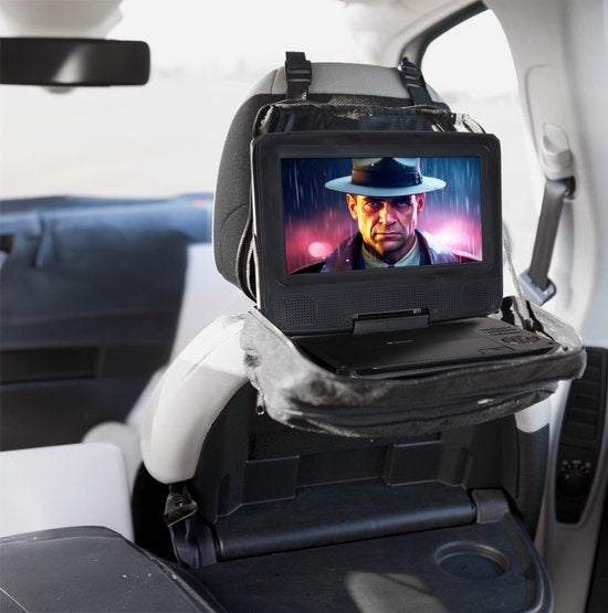 Denver - Tragbarer DVD Spieler für das Auto - 7 Zoll - inkl. Kopfstützenhalterung - USB - drehbarer Bildschirm - schwarz