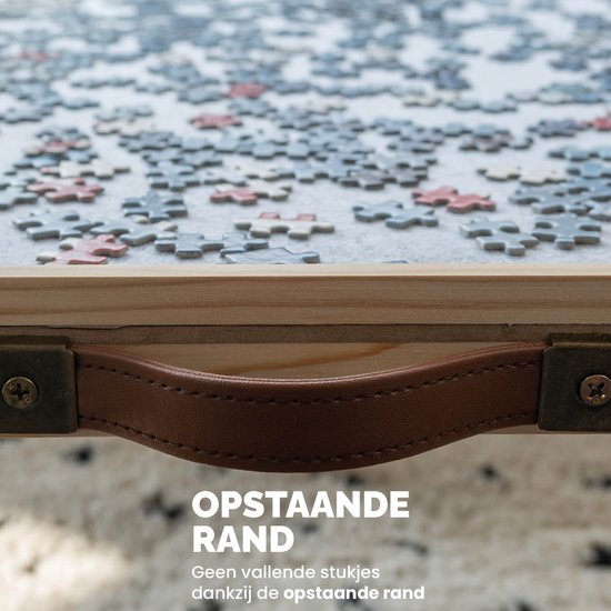 BREND BR-2224 Verstellbares Puzzlebrett mit 4 Schubladen für 1500 Teile - Puzzlebrett mit transparentem Deckel - Puzzletisch mit Filz und Aufbewahrungssystem