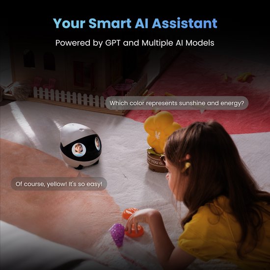 Enabot Air 2 Plus – Intelligenter Begleitroboter – 3K-HD-Kamera – Doppelte Kommunikation – Rosa