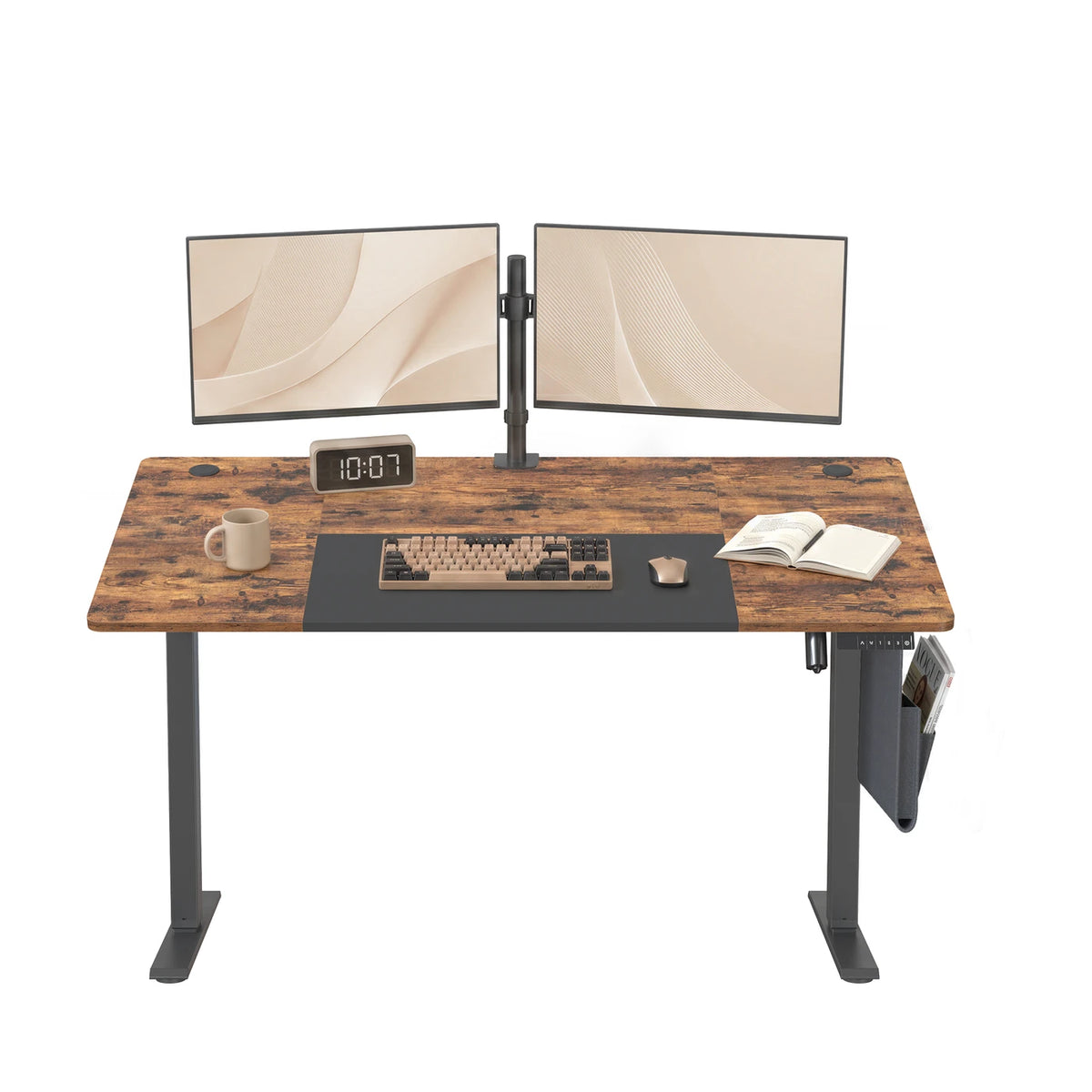 Joyfurnos Ergonomischer Mesh-Bürostuhl 70 x 71 x 114–124 cm, schwarz