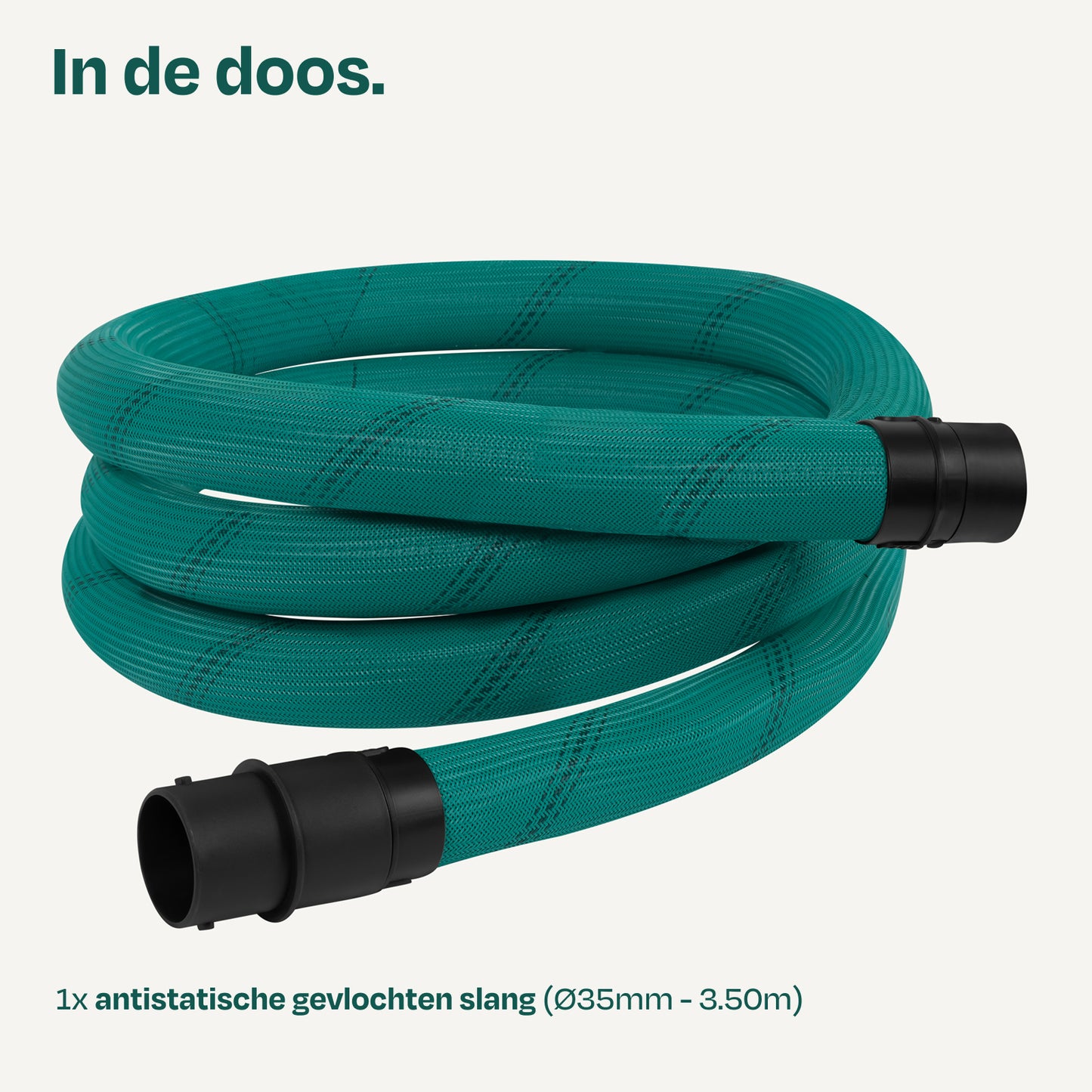 VONROC Antistatischer Saugschlauch Ø 35 mm – 3,5 m – für VC513AC