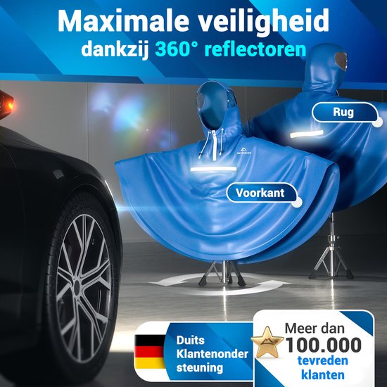 Nextcover Regenponcho – AquaShield 2.0 – Winddicht – Wasserdicht – Unisex