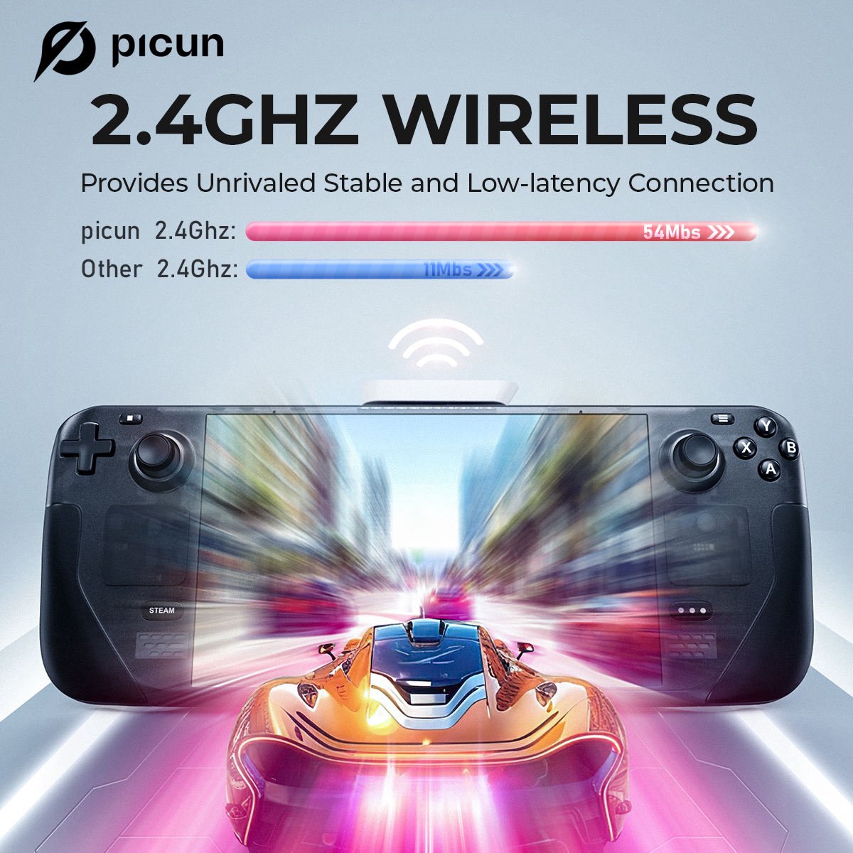 Kofire Picun G3 Wireless Gaming Headset - Over-Ear Kopfhörer mit Mikrofon - 53mm Treiber - 50 Stunden Akkulaufzeit - PC/PS4/PS5/Nintendo Switch/Xbox - Schwarz/Rot - 238g