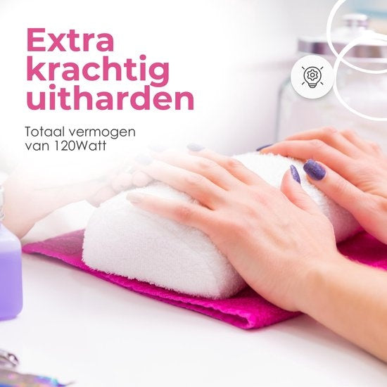 Moods Gellac - UV-Nagellampe - Steuerbar mit Tasten - Leistungsstarke LED-Lampe - Weiß
