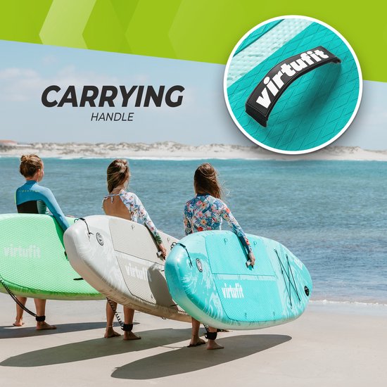 VirtuFit Cruiser Aufblasbares SUP Board 305 cm - Max. 180 kg - Komplettset - Inkl. Kajaksitz, Paddel, Pumpe, Tasche & GoPro Halterung - Stand Up Paddle Board - Pink