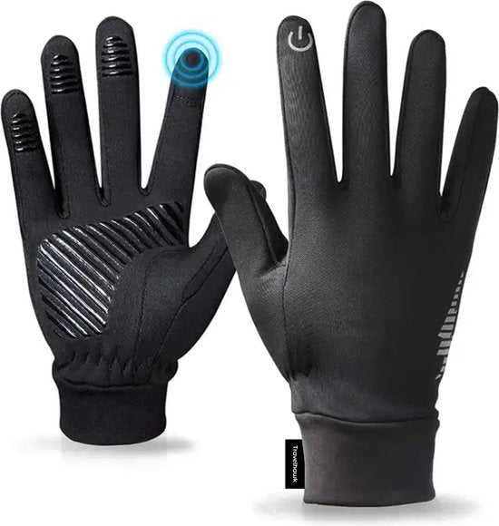Travelhawk Handschuhe - Spritzwassergeschützte Handschuhe Herren - Handschuhe Damen - Handschuhe Winter - Scooter/Bike - Schwarz