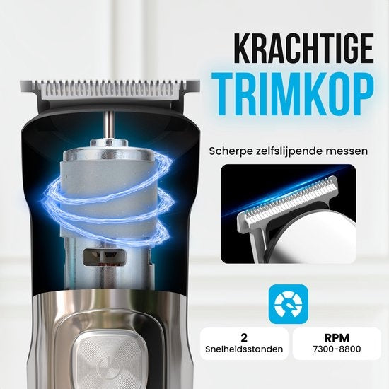 Strex Bartschneider - 14 in 1 Set - Kabellos & Wasserfest - Multigroomer / Bodygroomer / Trimmer
