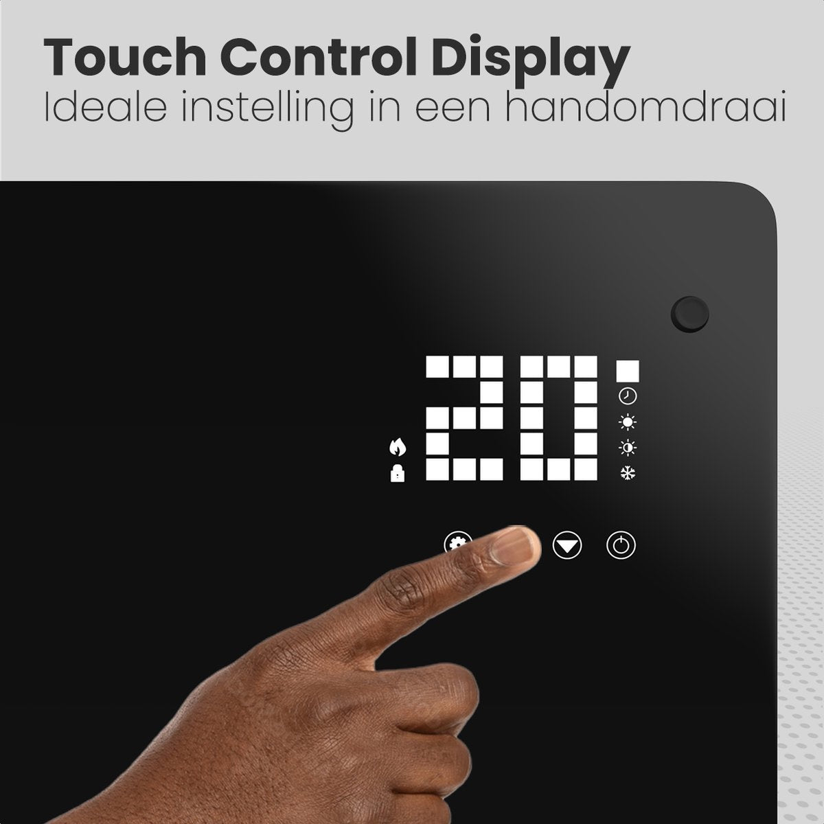 Auronic Elektroherd - Konvektorofen mit Thermostat und Fernbedienung - bis zu 22 m3 - 2000 W - Schwarz