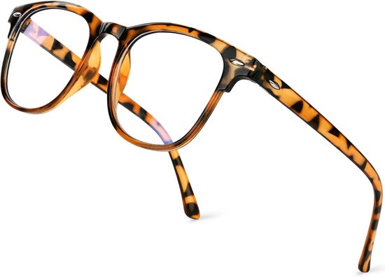 Blaulichtbrille – Computerbrille – Bildschirmzeit – Leichtes Gestell – Unisex – Schildpatt
