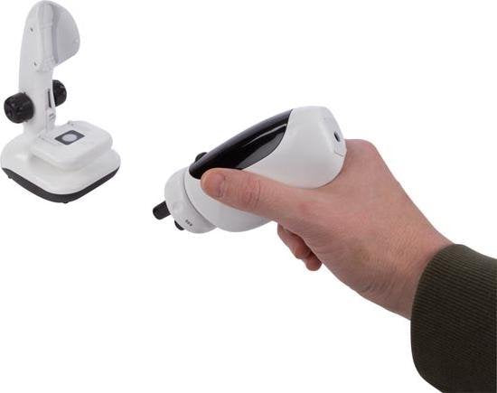 Velleman Mikroskop für Smartphone, 50 - 400x Vergrößerung, einstellbarer Fokus, mit reflektierender LED, ideal für die Untersuchung von Pflanzen, Mineralien, Insekten und mehr