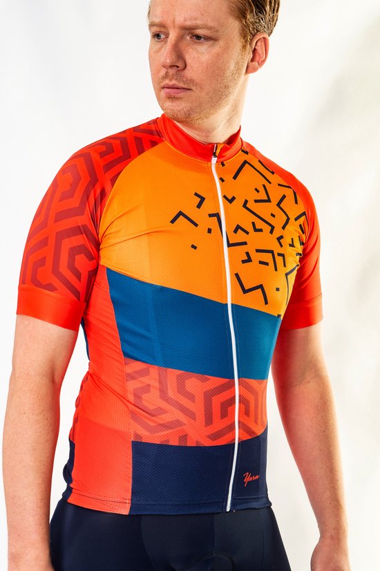 Radsporttrikot mit kurzen Ärmeln „Graphic Party“ – 2XL