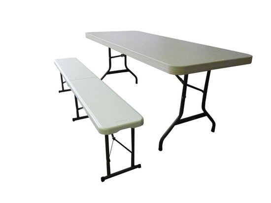 Lifetime – Klappbank – Kunststoff – 180 cm – weiß