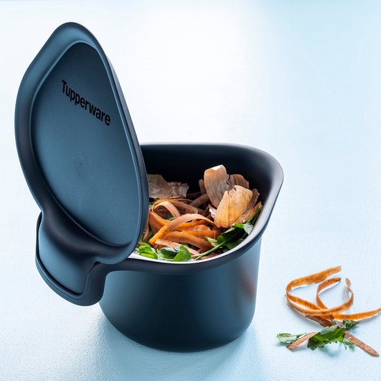 Tupperware Chop Collector – Mülleimer für die Küche – kleiner Abfallbehälter – Kompost – kleiner Tischmülleimer – schwarz