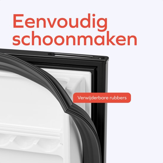 KitchenBrothers Kühlschrank - 92L - Tischmodell - Eisfach - Frigo - Freistehend - Schwarz