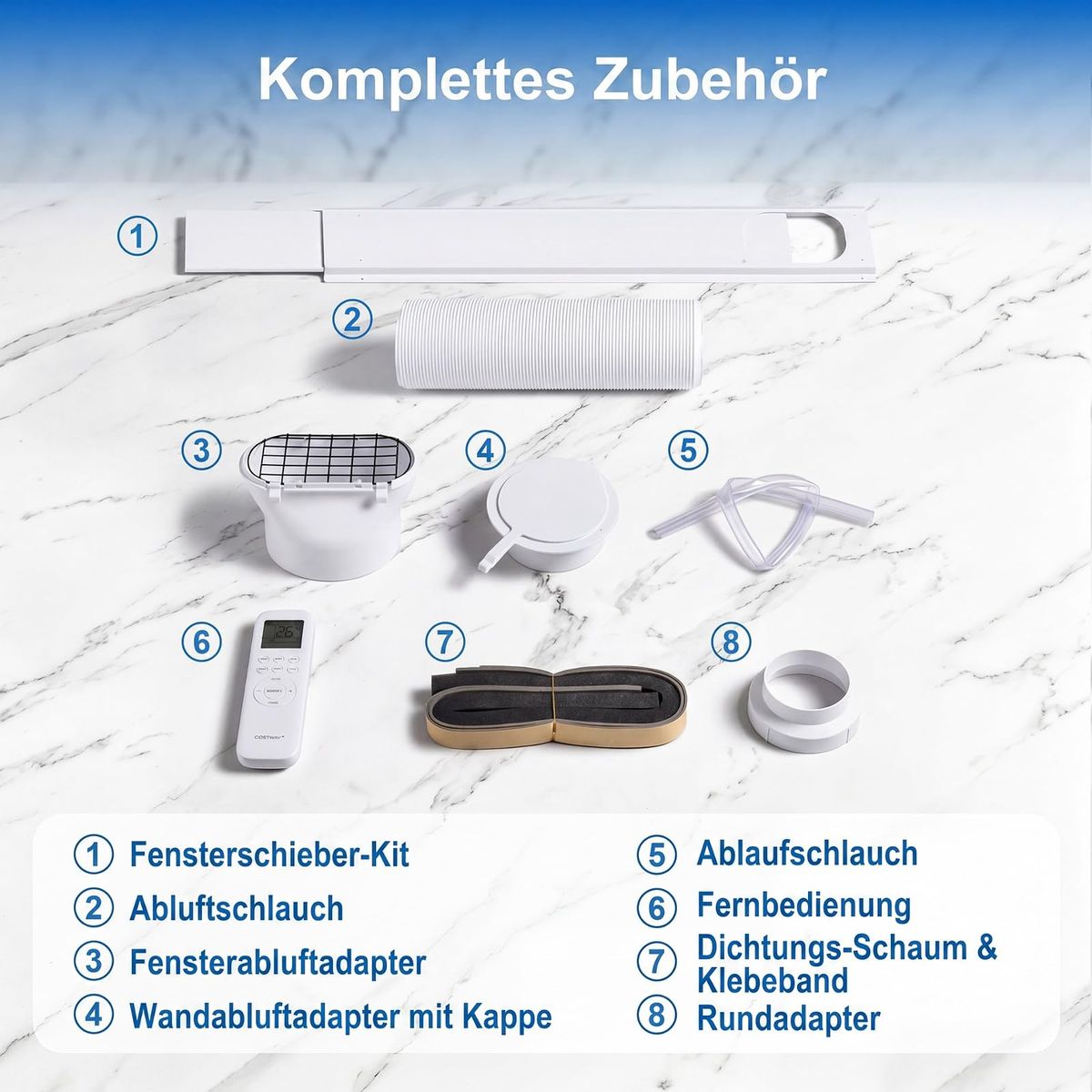 Coast Mobile Klimaanlage – 5-in-1-Klimaregelung – 12.000 BTU – Für Räume bis zu 46 m² – Weiß