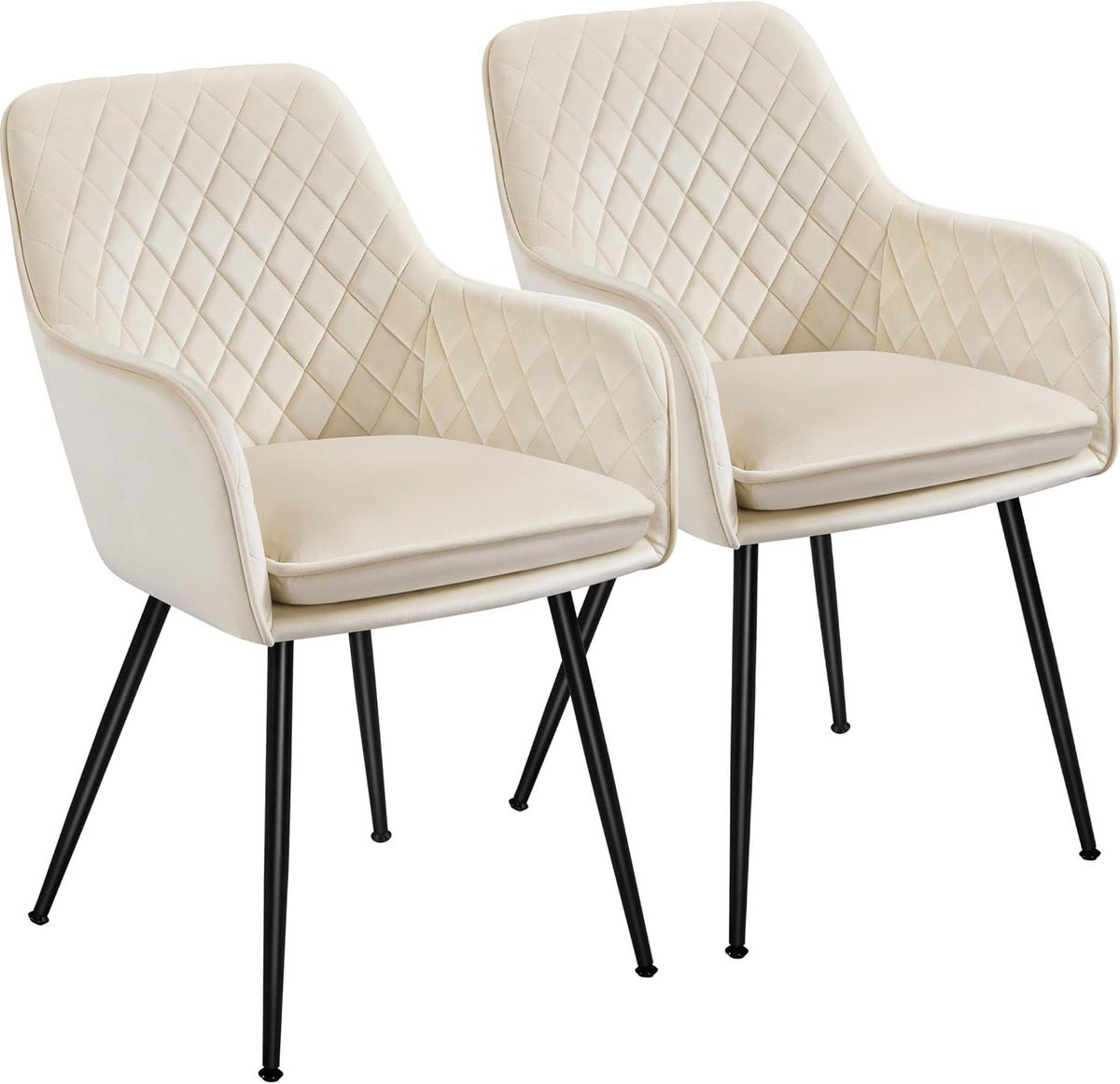 Yaheetech gepolsterte Esszimmerstühle – 2er-Set – beige
