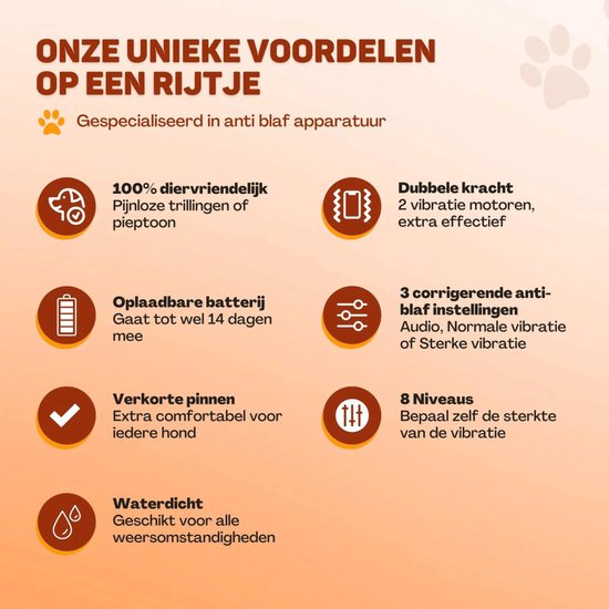 Vulpes Goods® - Anti-Bell-Halsband Pro mit Fernbedienung - Anti-Bell-Gerät - 3-in-1-Trainingshalsband - kein Schock - Erziehungshalsband für kleine & große Hunde - wasserdicht - wiederaufladbar - Vibration & Audio