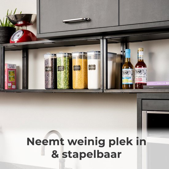 Stosh Vorratsgläser - Vorratskanister - Luftdicht - 4 Stück - 4.0L - BPA-frei - Kunststoff