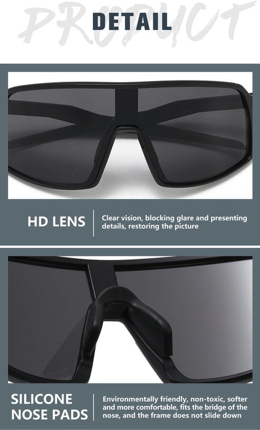 GarpexÂ® Radsportbrille - Sportbrille - Polaroid Sonnenbrille - Sonnenbrille - Rennrad - Mountainbike - Motorrad - Weißer Rahmen, rote Gläser