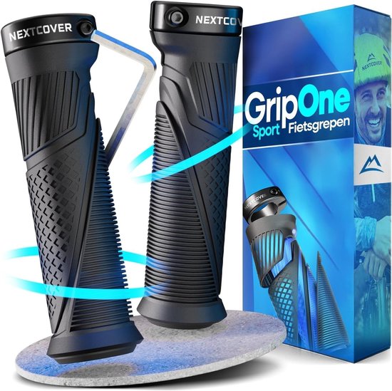 NEXTCOVER® Ergonomische Fahrradgriffe mit [Comfort-Grip-Technologie] I Universelle Fahrrad- und MTB-Griffe I Fahrradlenkergriffe I Fahrradgriffe I Ergonomisches Design für Druckentlastung und besseren Halt I Geeignet für E-Bikes, Citybikes und MTBs I 1 Pa