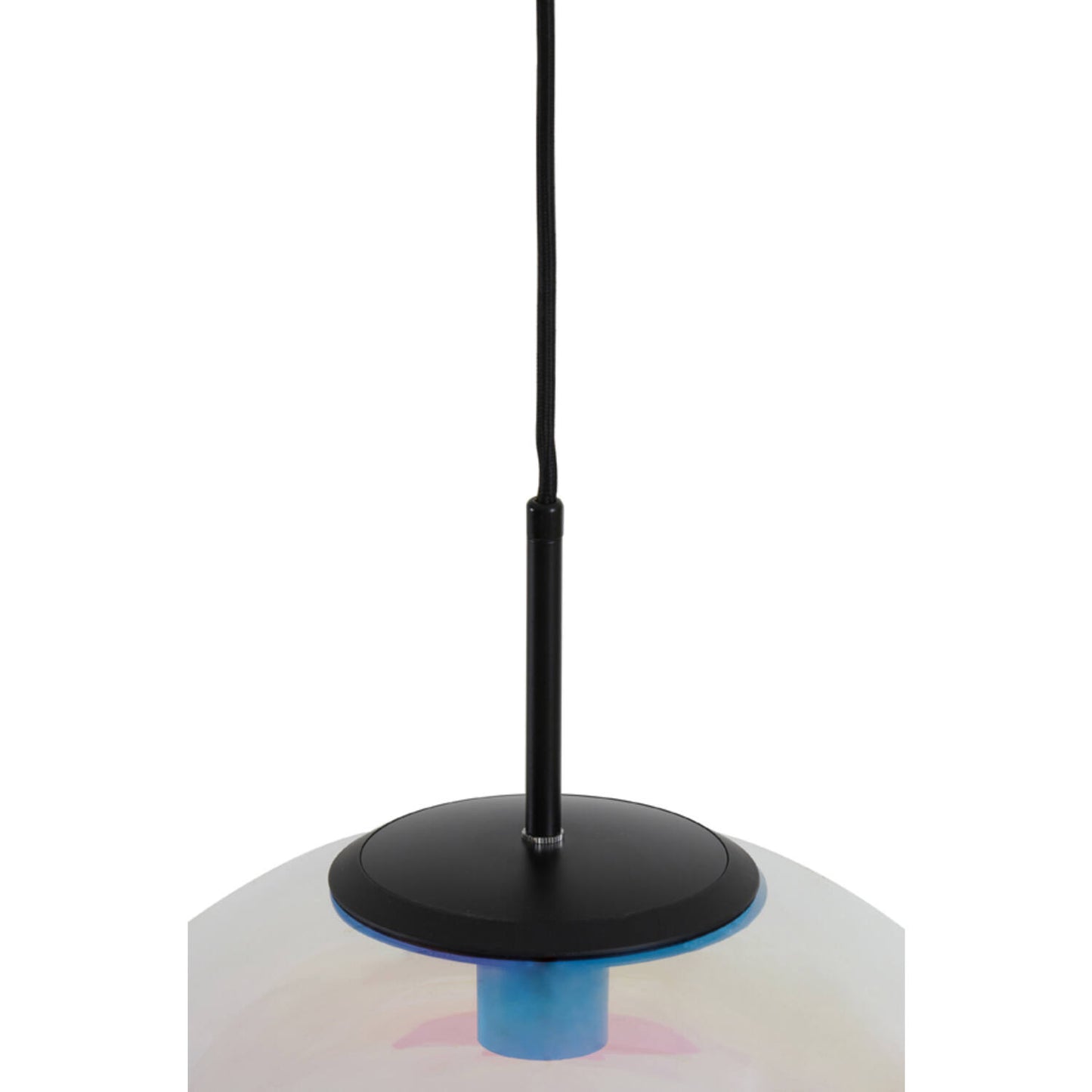 Medina Hängeleuchte – Glas – Ø 40 cm – Regenbogenfarben/Schwarz