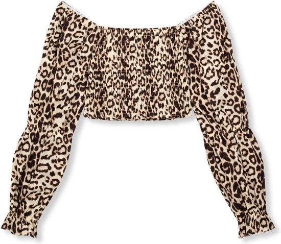 Sophisticated Department Bluse Lori Off Shoulder Top Leopard - Damengröße - Größe XS