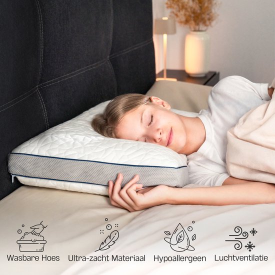 CozySense® Kinderkopfkissen - Kinderkopfkissen - Kleinkind-Kopfkissen - zerkleinerter Memory-Schaum + Mikrofasern - kühlende Technologie - füllbar - inkl. Extra 100g Schaumstoff - 40x55 cm - Kinder 2-12 Jahre alt