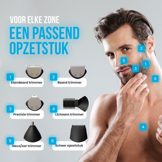 Strex Bartschneider - 14 in 1 Set - Kabellos & Wasserfest - Multigroomer / Bodygroomer / Trimmer