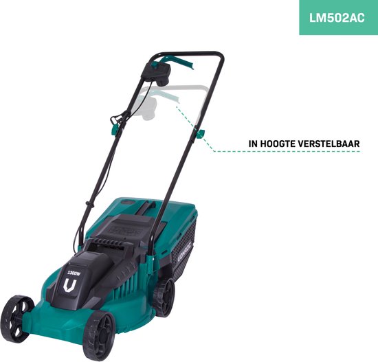 VONROC Rasenmäher 1300W 32cm Schnittbreite - und Grastrimmer 300W - Ø230mm Schnittdurchmesser - Komplettset!