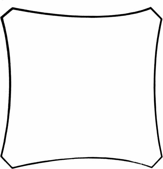 Perel Schattentuch, wasserabweisend, 3,6 x 3,6 m, 160 g/mÂ², Polyester, quadratisch, creme