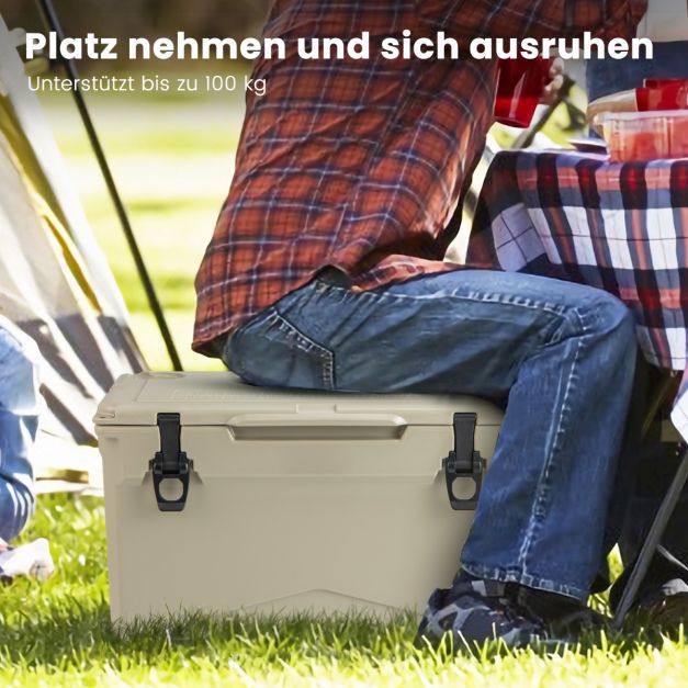 Coast Rotationsgeformte Kühlbox 28 l – 60 x 33 x 35 cm – Khaki